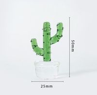 Creativo Planta De Vidrio Cactus Simple Escritorio Decoración Del Hogar Adornos sku image 3