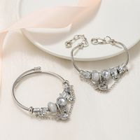Fashion Heart Shape Metal Artificial Gemstones Couple Bracelets 1 Piece main image 4
