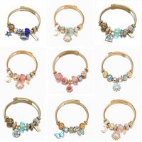 Cartoon Style Geometric Stainless Steel Patchwork Artificial Gemstones Bangle 1 Piece main image 3