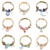 Cartoon Style Geometric Stainless Steel Patchwork Artificial Gemstones Bangle 1 Piece main image 1