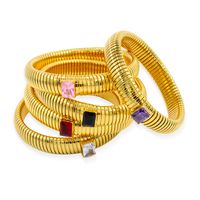 Fashion Water Droplets Titanium Steel Gold Plated Bracelets 1 Piece main image 6