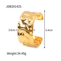 Exaggerated Geometric Stainless Steel Gold Plated Bangle sku image 1