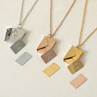 Fashion Letter Titanium Steel Plating Pendant Necklace 1 Piece main image 1