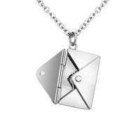 Fashion Letter Titanium Steel Plating Pendant Necklace 1 Piece sku image 1