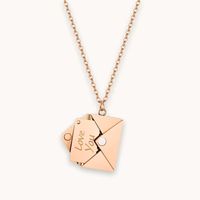 Fashion Letter Titanium Steel Plating Pendant Necklace 1 Piece sku image 4