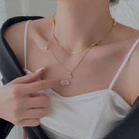 Fashion Star Titanium Steel Plating Layered Necklaces 1 Piece main image 4