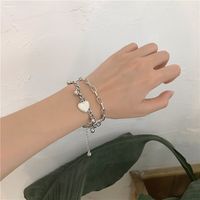 Fashion Heart Shape Titanium Steel Plating Bracelets main image 2