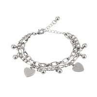 Fashion Heart Shape Titanium Steel Plating Bracelets main image 3