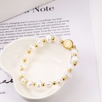 Mode Brief Titan Stahl Perlen Armbänder 1 Stück sku image 1