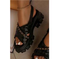 Women's Fashion Solid Color Round Toe Beach Sandals main image 3