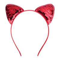Cute Cat Ears Cloth Sequins Hair Band 1 Piece sku image 3