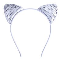 Cute Cat Ears Cloth Sequins Hair Band 1 Piece sku image 12