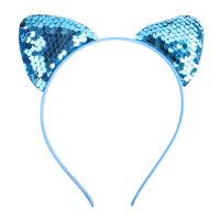 Cute Cat Ears Cloth Sequins Hair Band 1 Piece sku image 6