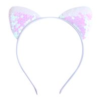 Cute Cat Ears Cloth Sequins Hair Band 1 Piece sku image 1