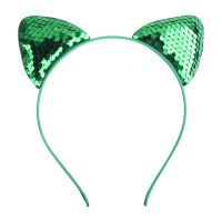 Cute Cat Ears Cloth Sequins Hair Band 1 Piece sku image 5