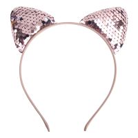 Cute Cat Ears Cloth Sequins Hair Band 1 Piece sku image 10