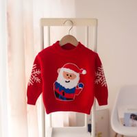 Christmas Fashion Snowman Patchwork Polyacrylonitrile Fiber Hoodies & Sweaters sku image 2