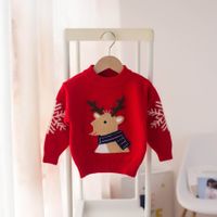 Christmas Fashion Snowman Patchwork Polyacrylonitrile Fiber Hoodies & Sweaters sku image 1