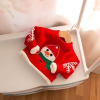 Christmas Fashion Snowman Patchwork Polyacrylonitrile Fiber Hoodies & Sweaters sku image 8