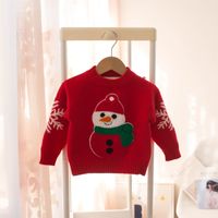 Christmas Fashion Snowman Patchwork Polyacrylonitrile Fiber Hoodies & Sweaters sku image 4