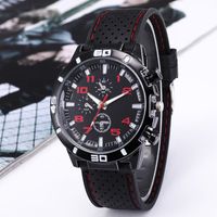 Sports Solid Color Buckle Quartz Men's Watches sku image 2