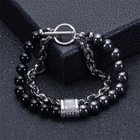 Fashion Geometric Natural Stone Handmade Bracelets 1 Piece sku image 1