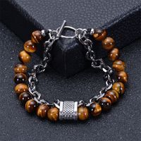 Moda Geométrico Piedra Natural Hecho A Mano Pulsera 1 Pieza sku image 13