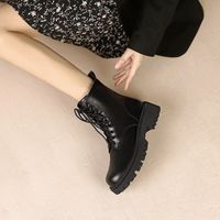Women's Fashion Solid Color Round Toe Martin Boots main image 5