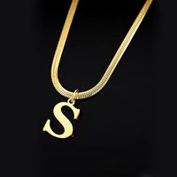 Simple Style Letter Titanium Steel Plating Necklace 1 Piece sku image 5