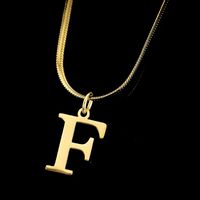 Simple Style Letter Titanium Steel Plating Necklace 1 Piece sku image 13