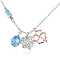 Fashion Flower Alloy Inlay Rhinestones Women's Pendant Necklace sku image 3