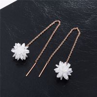 Fashion Round Star Flower Alloy Inlay Artificial Pearls Rhinestones Women's Ear Line 1 Pair sku image 27
