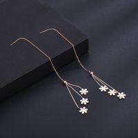 Mode Rond Star Fleur Alliage Incruster Perles Artificielles Strass Femmes Ligne D'oreille 1 Paire sku image 20