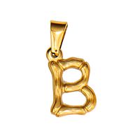 Fashion Letter Titanium Steel Gold Plated Jewelry Accessories 1 Piece sku image 2