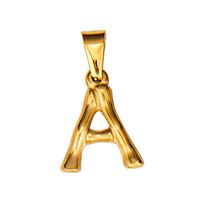 Fashion Letter Titanium Steel Gold Plated Jewelry Accessories 1 Piece sku image 1