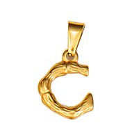 Fashion Letter Titanium Steel Gold Plated Jewelry Accessories 1 Piece sku image 3