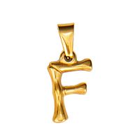 Fashion Letter Titanium Steel Gold Plated Jewelry Accessories 1 Piece sku image 6