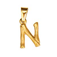 Fashion Letter Titanium Steel Gold Plated Jewelry Accessories 1 Piece sku image 14