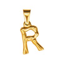 Fashion Letter Titanium Steel Gold Plated Jewelry Accessories 1 Piece sku image 18
