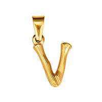 Fashion Letter Titanium Steel Gold Plated Jewelry Accessories 1 Piece sku image 22