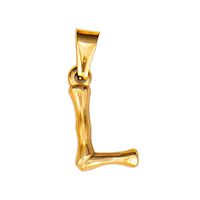 Fashion Letter Titanium Steel Gold Plated Jewelry Accessories 1 Piece sku image 12