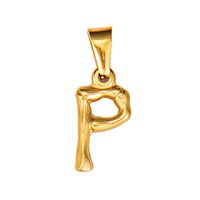Fashion Letter Titanium Steel Gold Plated Jewelry Accessories 1 Piece sku image 16