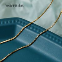 Mode Geometrisch Titan Stahl Kette Halskette sku image 11
