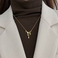 Ins Style Geometric Titanium Steel Gold Plated Necklace 1 Piece main image 1
