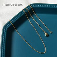 Simple Style Flower Titanium Steel Chain Necklace sku image 6