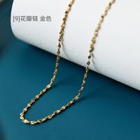 Simple Style Flower Titanium Steel Chain Necklace sku image 25