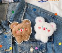 Cute Soft Cute Bear Plush Sweet Student School Uniform Brooch Bag Pendant main image 3