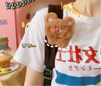 Cute Soft Cute Bear Plush Sweet Student School Uniform Brooch Bag Pendant main image 2