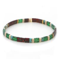 20 Años Nuevo Cuentas De Tila Verde Esmeralda Tejido A Mano Pulsera Ornamento Unisex Diy Joyería De Estilo Europeo Y Americano sku image 2