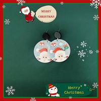 Simple Style Christmas Tree Snowman Elk Acetic Acid Sheets Slice Women's Drop Earrings 1 Pair main image 6